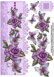 The Butterfly Vine - Large Dl, Shaped Edge Card