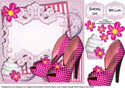 Large Fancy Panel - Pretty in Pink