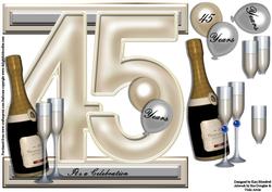 I Card Front Sapphire Anniversary 45 Years