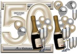 I Card Front Golden Anniversary 50 Years