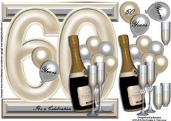 I Card Front Diamond Anniversary 60 Years