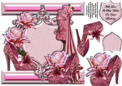 I Card Front Sheild Card - Pink Couture