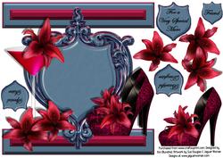 I Card Front Shield Card - Lush Lady Lilies