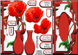 Scalloped-edge Vase Aperture - Perfect Poppy