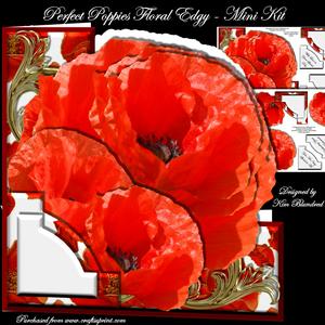 Perfect Poppies Floral Edgy - Mini Kit