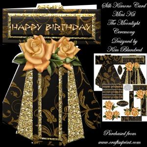 Silk Kimono Card - the Moonlight Ceremony - Mini Kit
