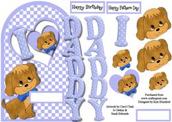 I Love Daddy Over the Edge with Decoupage