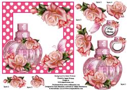The Little Pink Perfume Bottle - Small Square Topper