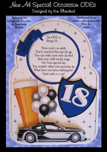 An Ode to Being 18 A4 Kit ***minor Text Alteration Only***