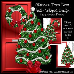Christmas Deco Door Red