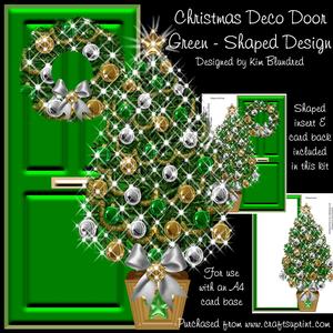 Christmas Deco Door Green