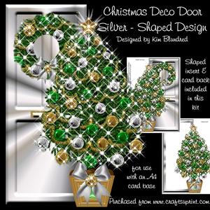 Christmas Deco Door Silver