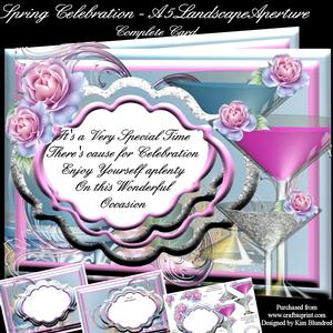 Spring Celebration - A5 Landscape Aperture Complete Card