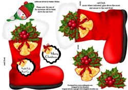 Peek-a-boo Cute Boots - Peeping Snowman