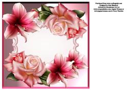 Pretty Pink Floral Insert