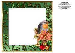 Hand-tied Bouquet - Christmas Robin - Square Insert