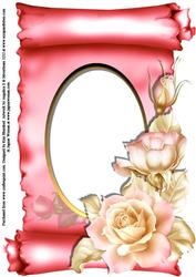 Birthday Rose Scroll - A4 Scroll Shaped Insert