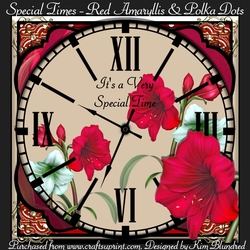 Special Times - Red Amaryllis & Polka Dots