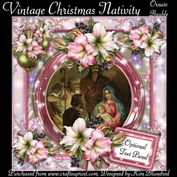 Vintage Christmas Nativity - Ornate Bauble