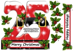 25th December - Large shaped card front