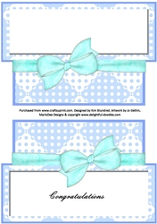 New Baby Boy - Large Shaped Card Insert