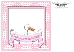 New Baby Girl Square Insert