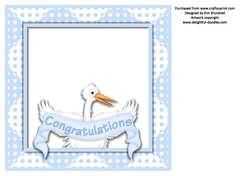 New Baby Boy Square Insert