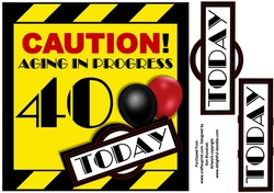 Aging in Progress Caution - 40th Birthday