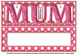 MUM - Large Letter - Large DL - Pink
