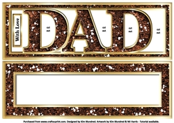 DAD - Large Letters - Large DL - Brown