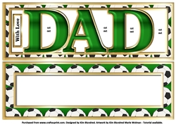 DAD - Large Letters - Large DL - Football