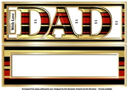 DAD - Large Letters - Large DL - Multi Stripes