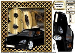 Special Birthday Sports Car - Age 80