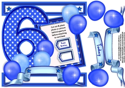 6 Today - Frame It I Card Front - Blue