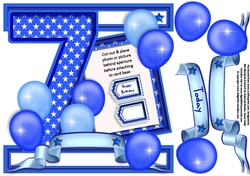 7 Today - Frame It I Card Front - Blue