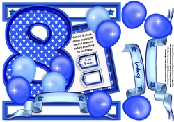 8 Today - Frame It I Card Front - Blue