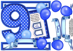 9 Today - Frame It I Card Front - Blue