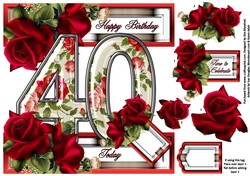 Special Ages Floral - 40 Today