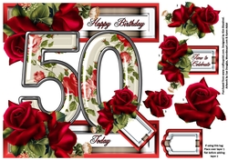 Special Ages Floral - 50 Today