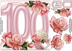Special Birthday Roses & Cupcakes - Age 100