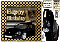 Special Birthdays Sports Car - Large Letters