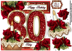 Special Ages Cupcakes and Sparkle - 80 Today