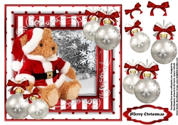 Cute Christmas Topper - Cuddly Santa Bear