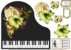 Baby Grand Piano - Black 5 - Winters Blooms