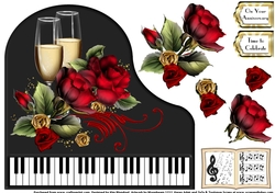 Baby Grand Piano - Black 10 - Fly me to the Moon