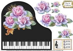 Baby Grand Piano - Black 14 - Delicate Rose