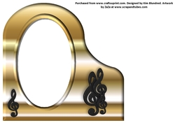 Baby Grand Piano - Gold Insert