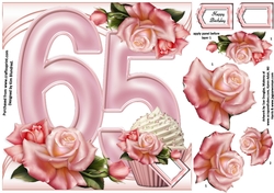 Special Birthday Roses & Cupcakes - Age 65