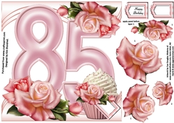 Special Birthday Roses & Cupcakes - Age 85