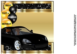 Fast & Furious Birthday Celebration Insert